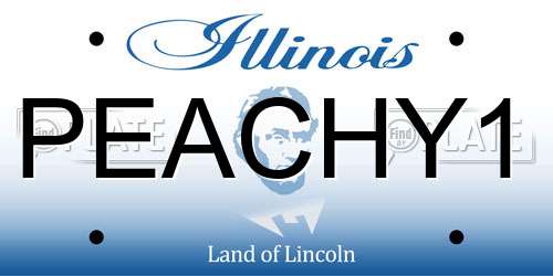 PEACHY1 Illinois License Plate