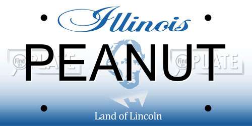 PEANUT Illinois License Plate
