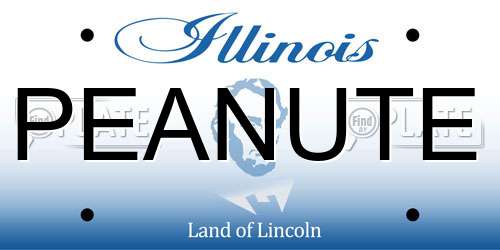 PEANUTE Illinois License Plate