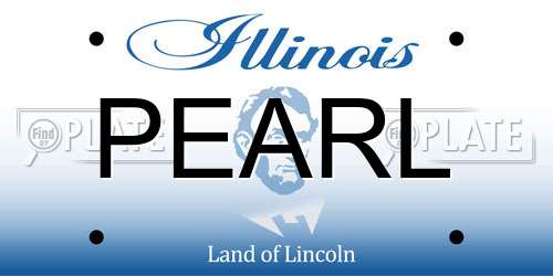 PEARL Illinois License Plate