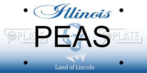 PEAS Illinois License Plate