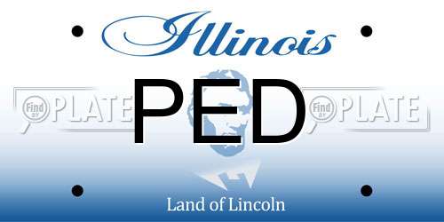 PED Illinois License Plate