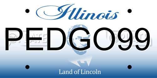 PEDGO99 Illinois License Plate