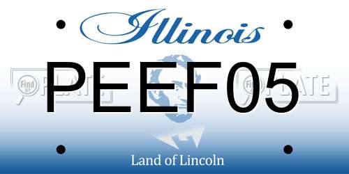 PEEF05 Illinois License Plate