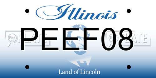 PEEF08 Illinois License Plate