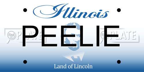PEELIE Illinois License Plate