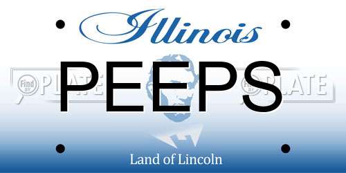 PEEPS Illinois License Plate