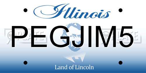 PEGJIM5 Illinois License Plate