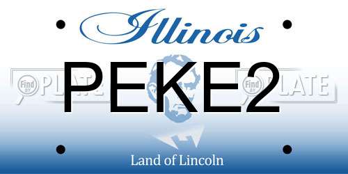 PEKE2 Illinois License Plate