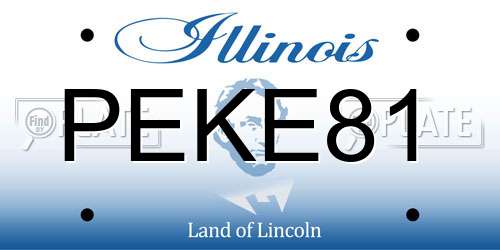 PEKE81 Illinois License Plate