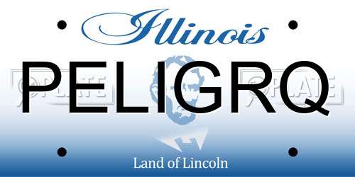 PELIGRQ Illinois License Plate