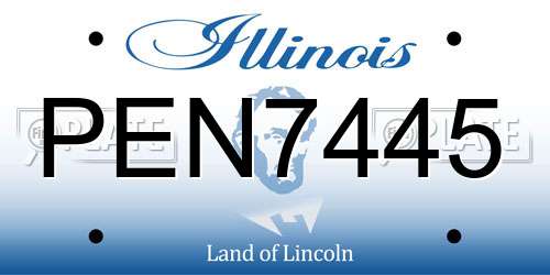 PEN7445 Illinois License Plate