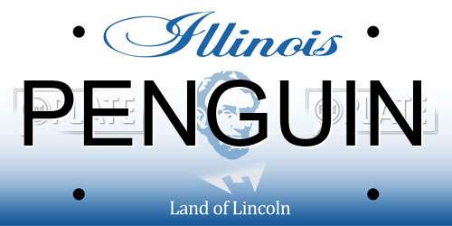 PENGUIN Illinois License Plate