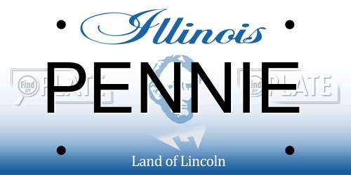 PENNIE Illinois License Plate
