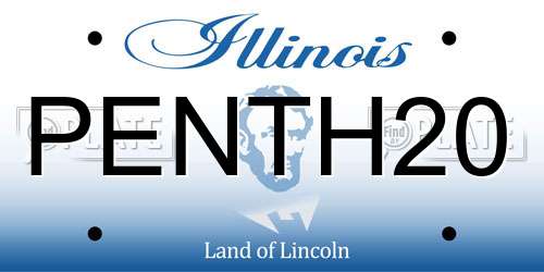 PENTH20 Illinois License Plate