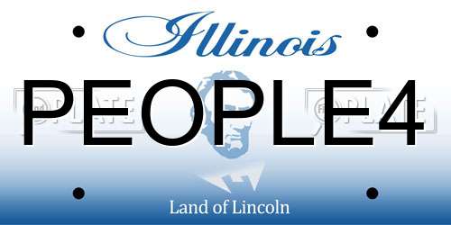 PEOPLE4 Illinois License Plate