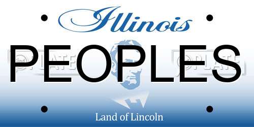 PEOPLES Illinois License Plate