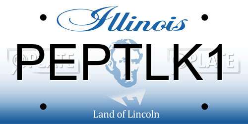 PEPTLK1 Illinois License Plate