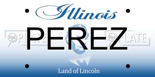 PEREZ Illinois License Plate