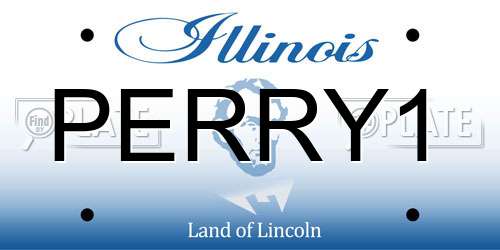 PERRY1 Illinois License Plate