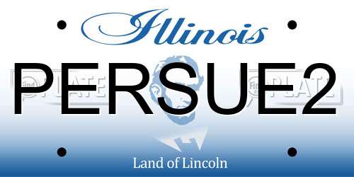 PERSUE2 Illinois License Plate