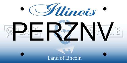 PERZNV Illinois License Plate