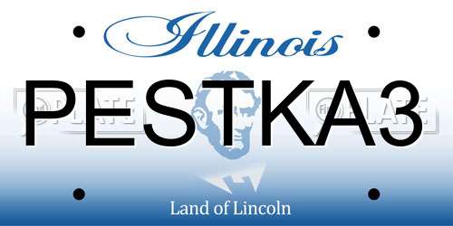 PESTKA3 Illinois License Plate