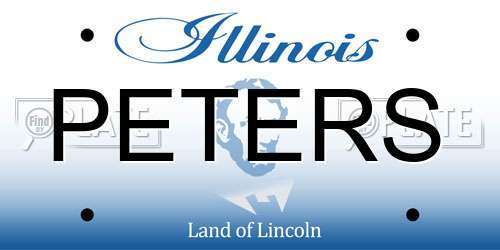 PETERS Illinois License Plate