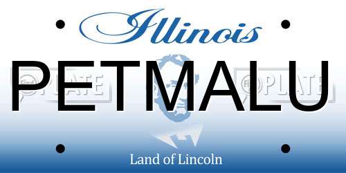 PETMALU Illinois License Plate