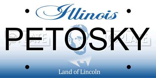 PETOSKY Illinois License Plate