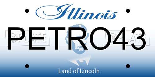 PETRO43 Illinois License Plate