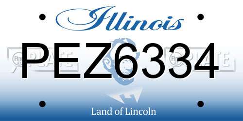 PEZ6334 Illinois License Plate