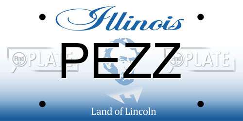 PEZZ Illinois License Plate