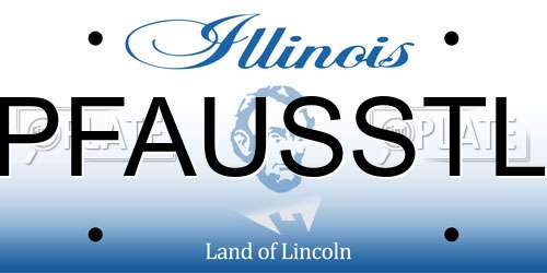 PFAUSSTL Illinois License Plate