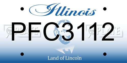 PFC3112 Illinois License Plate