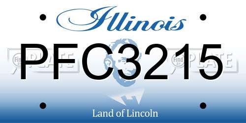 PFC3215 Illinois License Plate