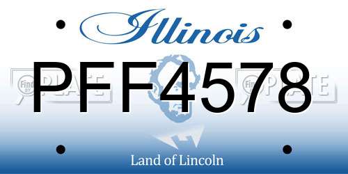 PFF4578 Illinois License Plate