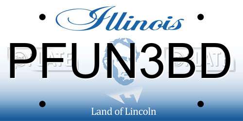 PFUN3BD Illinois License Plate