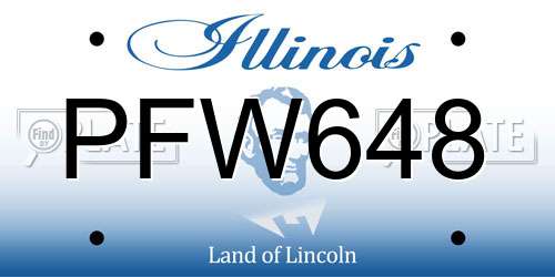 PFW648 Illinois License Plate