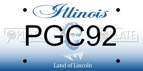 PGC92 Illinois License Plate