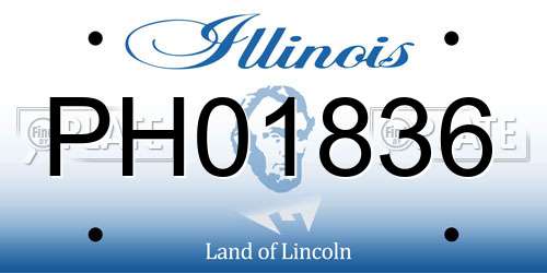PH01836 Illinois License Plate