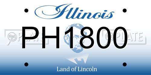 PH1800 Illinois License Plate