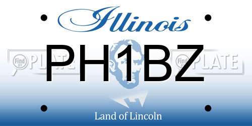 PH1BZ Illinois License Plate