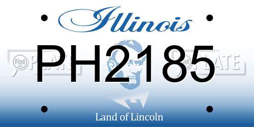 PH2185 Illinois License Plate