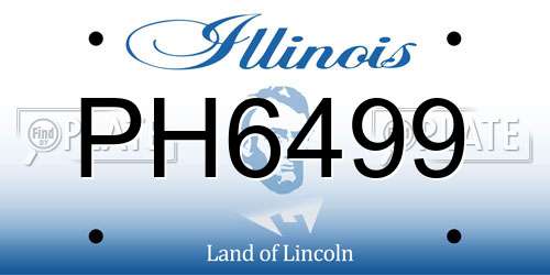 PH6499 Illinois License Plate