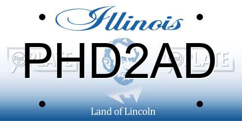 PHD2AD Illinois License Plate