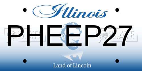 PHEEP27 Illinois License Plate