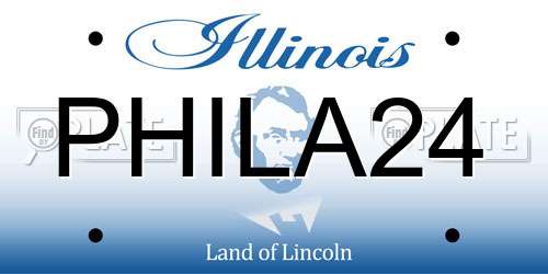 PHILA24 Illinois License Plate
