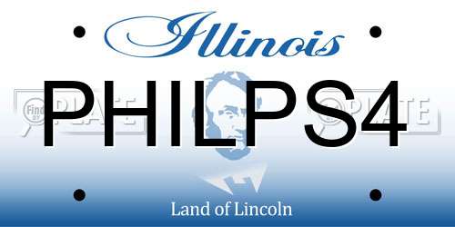 PHILPS4 Illinois License Plate