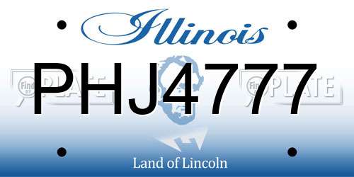 PHJ4777 Illinois License Plate